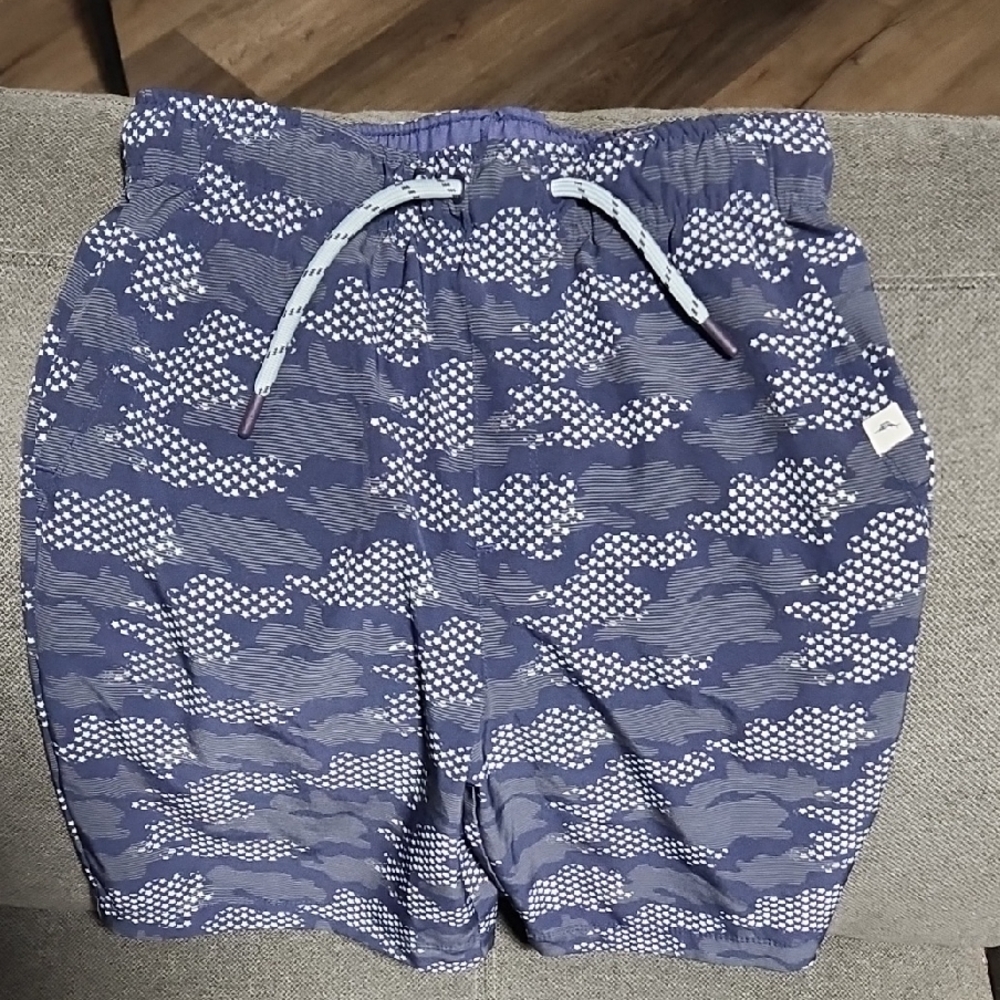 Kids. Tommy Bahama Navy and White Star Print Shorts